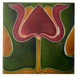 Ceramic Tile - Vintage Tulip Art Nouveau