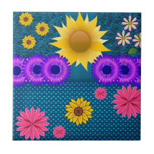Ceramic Tile Vintage Victorian Flowers Floral