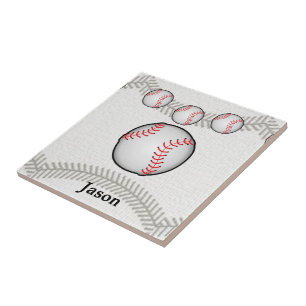 Ceramic Tile White Baseball Sports