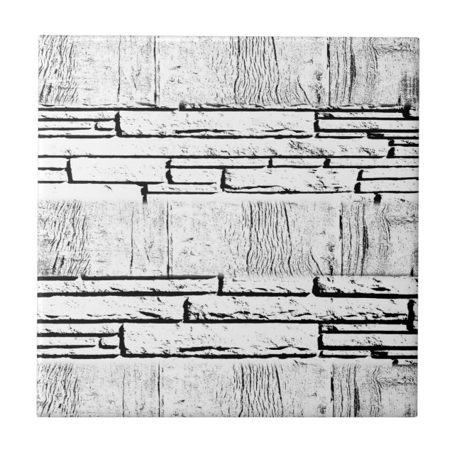 Ceramic Tile White Brick Vintage  (Front)