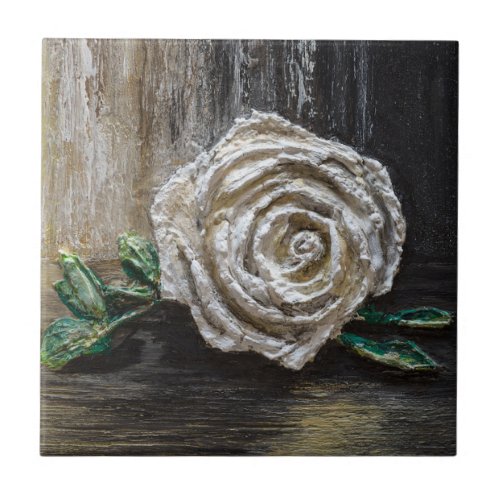 Ceramic Tile - White Rose