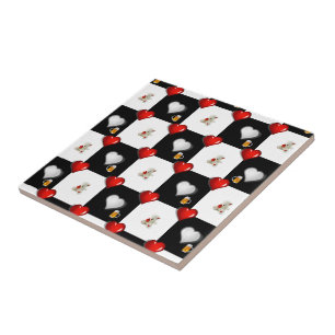 Ceramic Tile White Teddy Bear Beer