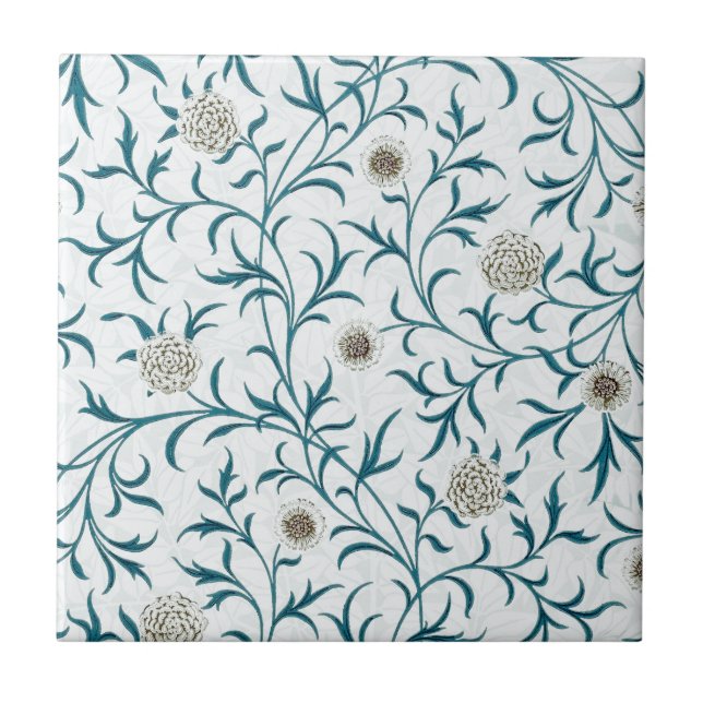 CERAMIC TILE : WILLIAM MORRIS : FLORAL DESIGN (Front)
