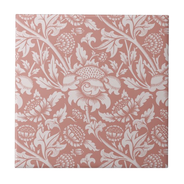 CERAMIC TILE : WILLIAM MORRIS : FLORAL DESIGN (Front)
