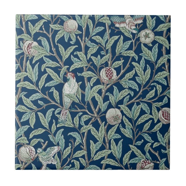 CERAMIC TILE : WILLIAM MORRIS : POMEGRANATES (Front)