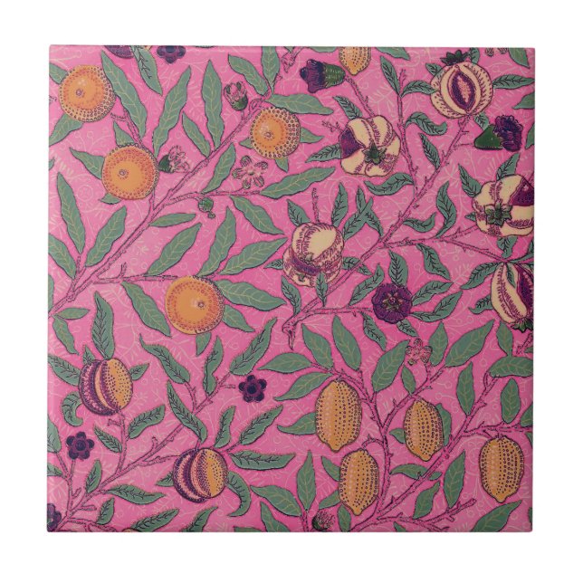 CERAMIC TILE ; WILLIAM MORRIS : POMEGRANATES (Front)
