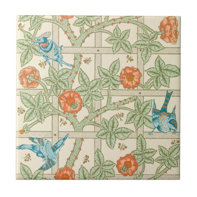 CERAMIC TILE : WILLIAM MORRIS : TRELLIS (Front)