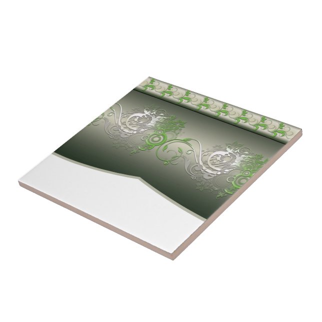 Ceramic tile with Swirl Design (Side)