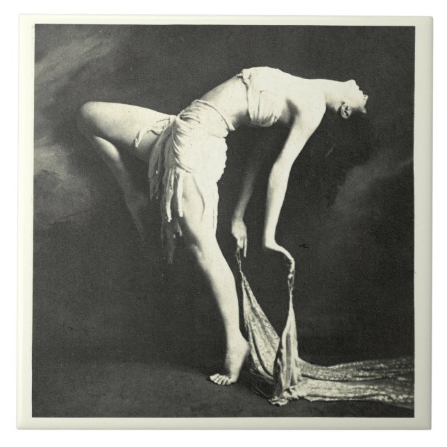 Ceramic tile with Vintage Dancer (Front)