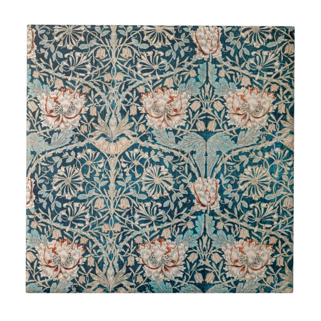 CERAMIC TILE WITH WILLIAM MORRIS HONEYSUCKLE (Front)