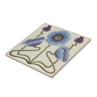 Ceramic Tiles - Blue Poppies | Zazzle