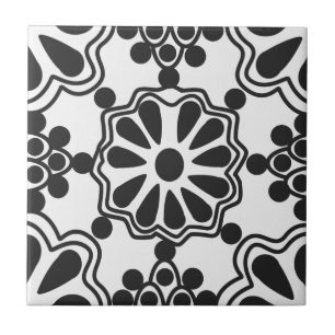 Ceramic Tiles - Mexican Pattern B/W