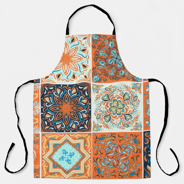 Ceramic tiles ornaments: abstract pattern. apron (Front)