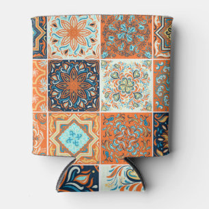 Ceramic tiles ornaments: abstract pattern. can cooler