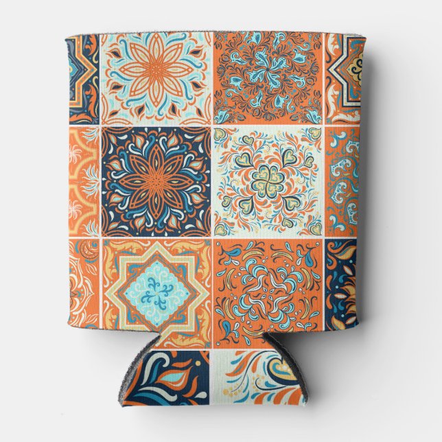 Ceramic tiles ornaments: abstract pattern. can cooler (Front)