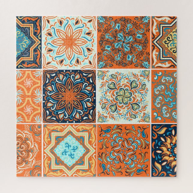 Ceramic tiles ornaments: abstract pattern. jigsaw puzzle (Vertical)