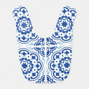 Ceramic tiles pattern baby bib