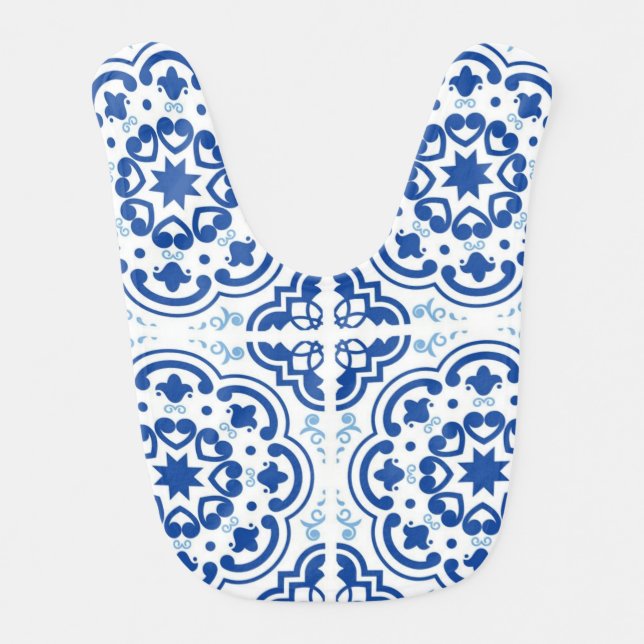 Ceramic tiles pattern baby bib (Front)