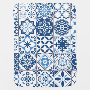 Ceramic tiles pattern baby blanket
