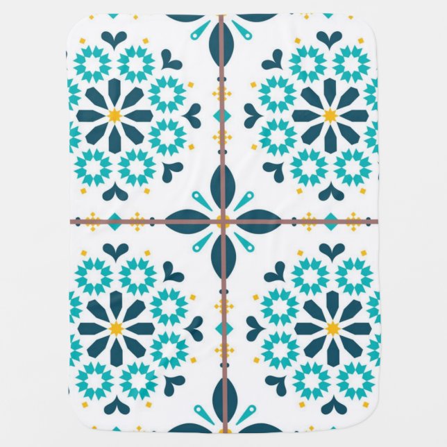 Ceramic tiles pattern baby blanket (Front)