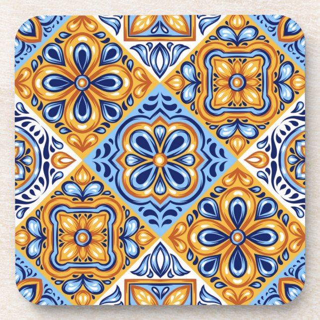 Ceramic tiles pattern beverage coaster (Front)