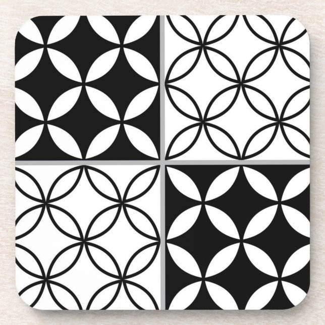 Ceramic tiles pattern beverage coaster (Front)
