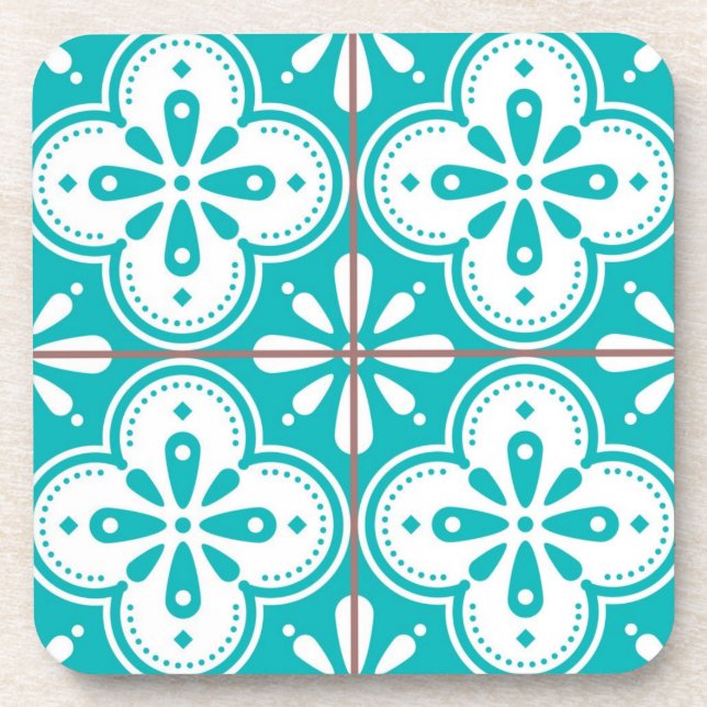 Ceramic tiles pattern beverage coaster (Front)