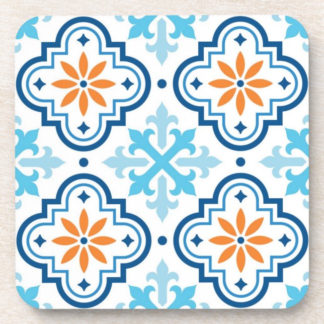Ceramic tiles pattern beverage coaster (Front)