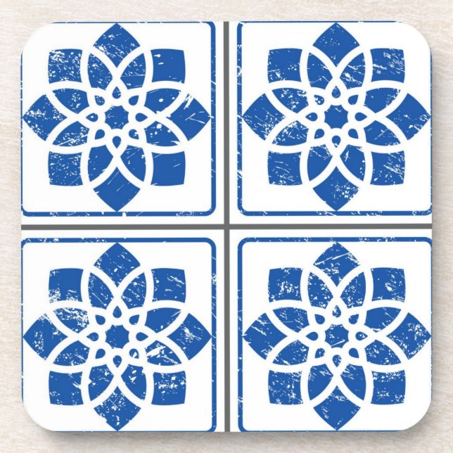 Ceramic tiles pattern beverage coaster (Front)