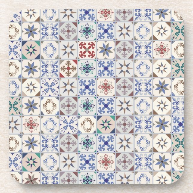 Ceramic tiles pattern beverage coaster (Front)