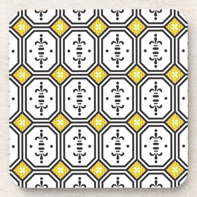 Ceramic tiles pattern beverage coaster (Front)