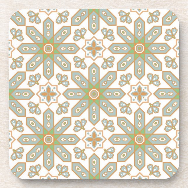 Ceramic tiles pattern beverage coaster (Front)