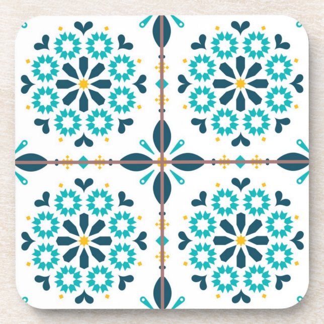 Ceramic tiles pattern beverage coaster (Front)