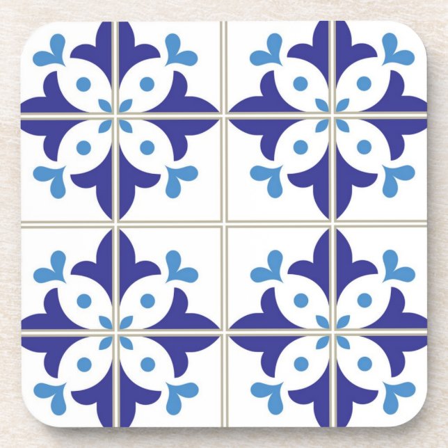 Ceramic tiles pattern beverage coaster (Front)