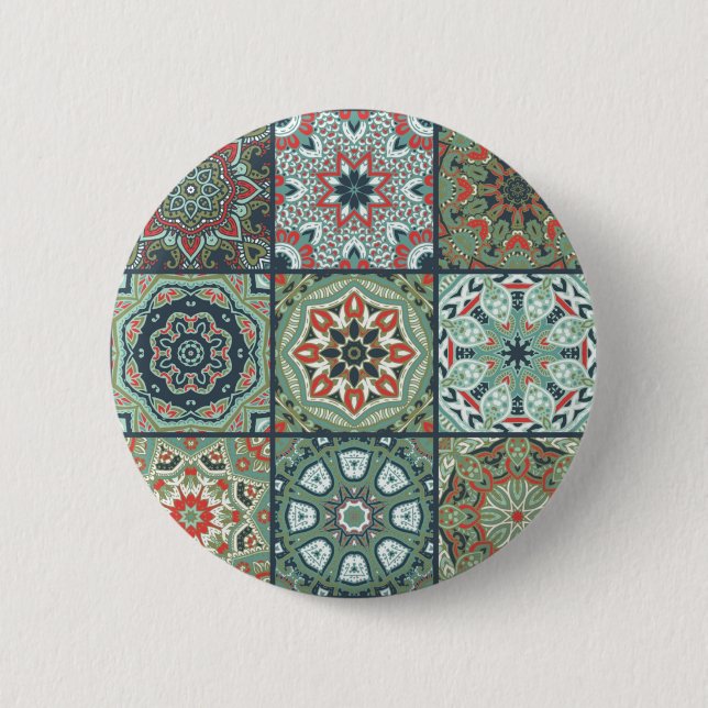 Ceramic tiles pattern button (Front)