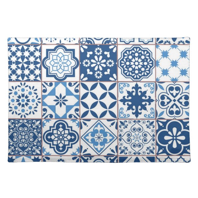 Ceramic tiles pattern cloth placemat (Front)