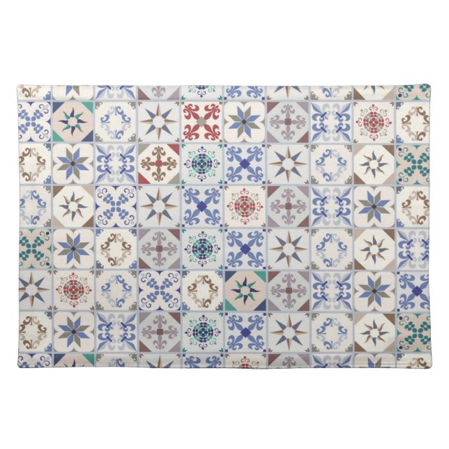Ceramic tiles pattern cloth placemat (Front)