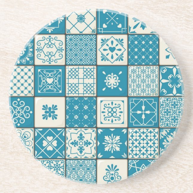 Ceramic tiles pattern coaster (Front)