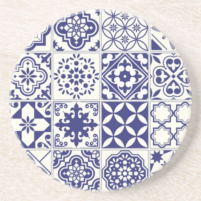 Ceramic tiles pattern coaster (Front)