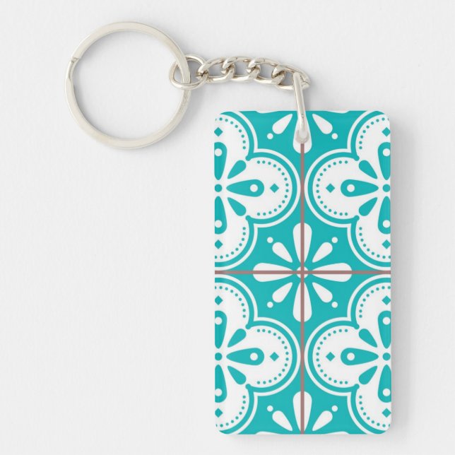 Ceramic tiles pattern keychain (Front)
