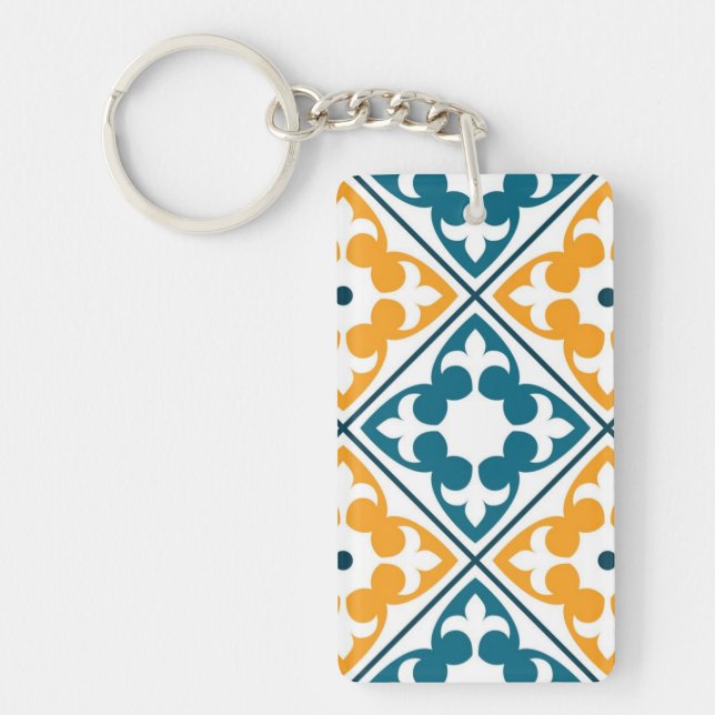 Ceramic tiles pattern keychain (Front)