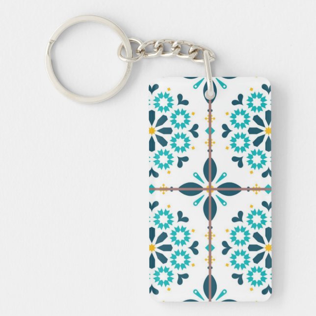 Ceramic tiles pattern keychain (Front)