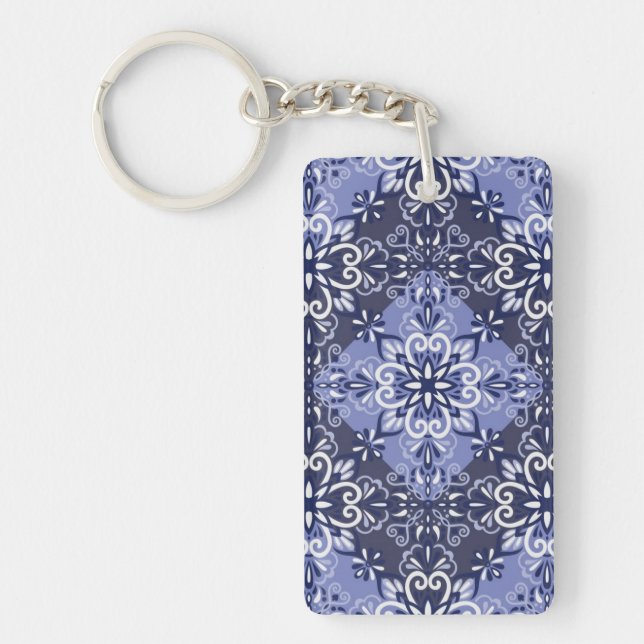 Ceramic tiles pattern keychain (Front)