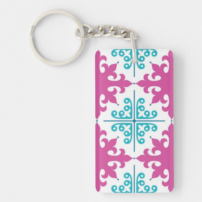 Ceramic tiles pattern keychain (Front)