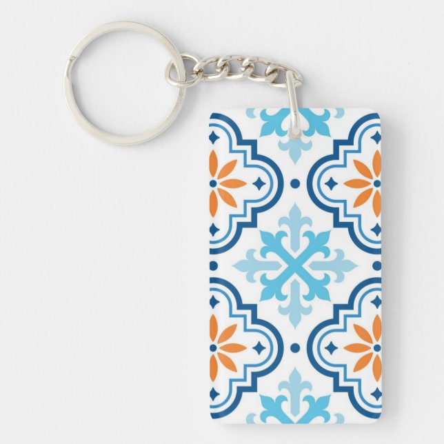 Ceramic tiles pattern keychain (Front)