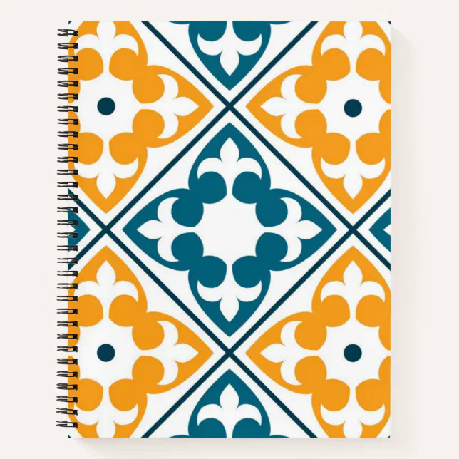 Ceramic tiles pattern notebook | Zazzle
