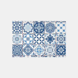 Ceramic tiles pattern outdoor rug