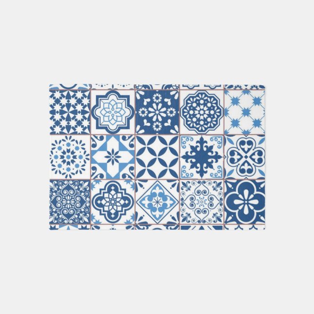 Ceramic tiles pattern outdoor rug (Front)