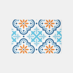 Ceramic tiles pattern outdoor rug