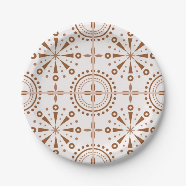 Ceramic tiles pattern paper plates (Front)